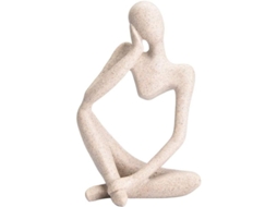 Figura De Resina Estátua Do Pensador Escultura Decorativa Abstrata Decoração Europeia Escritório Lar 24cm
