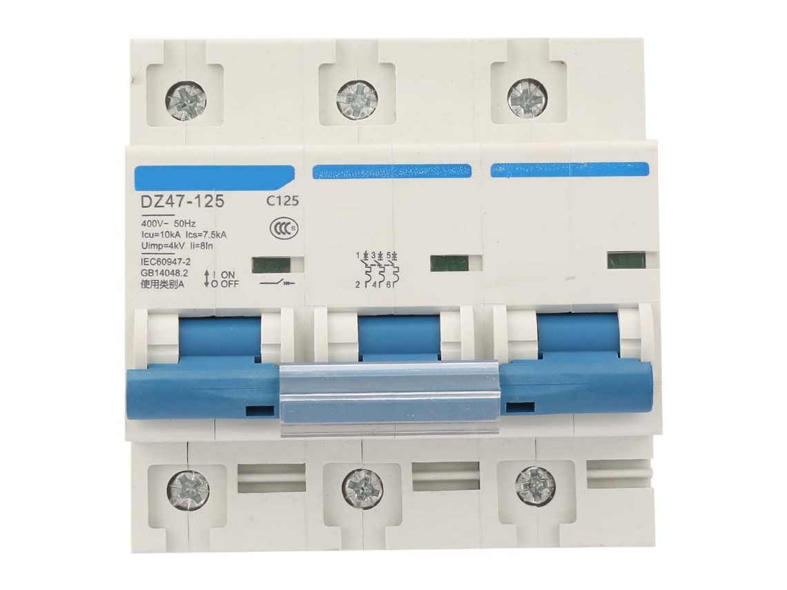 Hkj interruptor de Protección Contra Fugas Dz47‑125 3p 400v 125a Interruptor de Circuito de Corriente