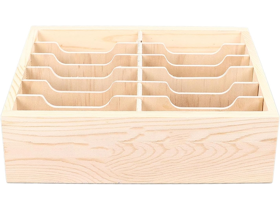 Capa De Celular De Madeira Com 12 Compartimentos, Suporte De Mesa Para Casa E Sala De Aula. Gokoco