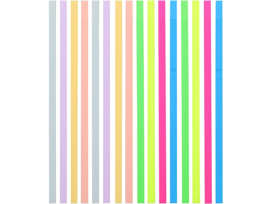 2 Carnetes De Bandes Autocolantes Fluorescentes Em Plástico Textura , Marcadores De Página Práticas Para