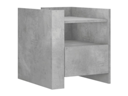 Mesa de Cabeceira MAISON EXCLUSIVE Derivados Madeira Cinzento Cimento (45x50x50 cm)
