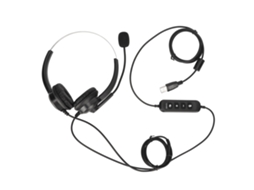 Fone De Ouvido Usb Binaural Para Atendimento Ao Cliente Com Redução De Ruído Ajuste De Volume E Microfone