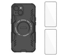 Capa Magnética Tkdaddy Para Iphone 15 Wanlonfeng Dj Series Pc Tpu Com 2 Películas De Vidro Temperado Pretas