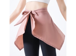 Saia Esportiva De Poliéster Suave Absorvente Para Yoga Fitness Tênis Rosa Tamanho Único Com Laço