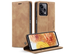 Capa De Celular Anti-queda Estilo Retrô Em Couromarrom - Redmi Note 13 Pro 4g (internacional)