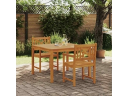 Vidaxl Conjunto De Jantar Para Jardim 3 Unid. Castanho