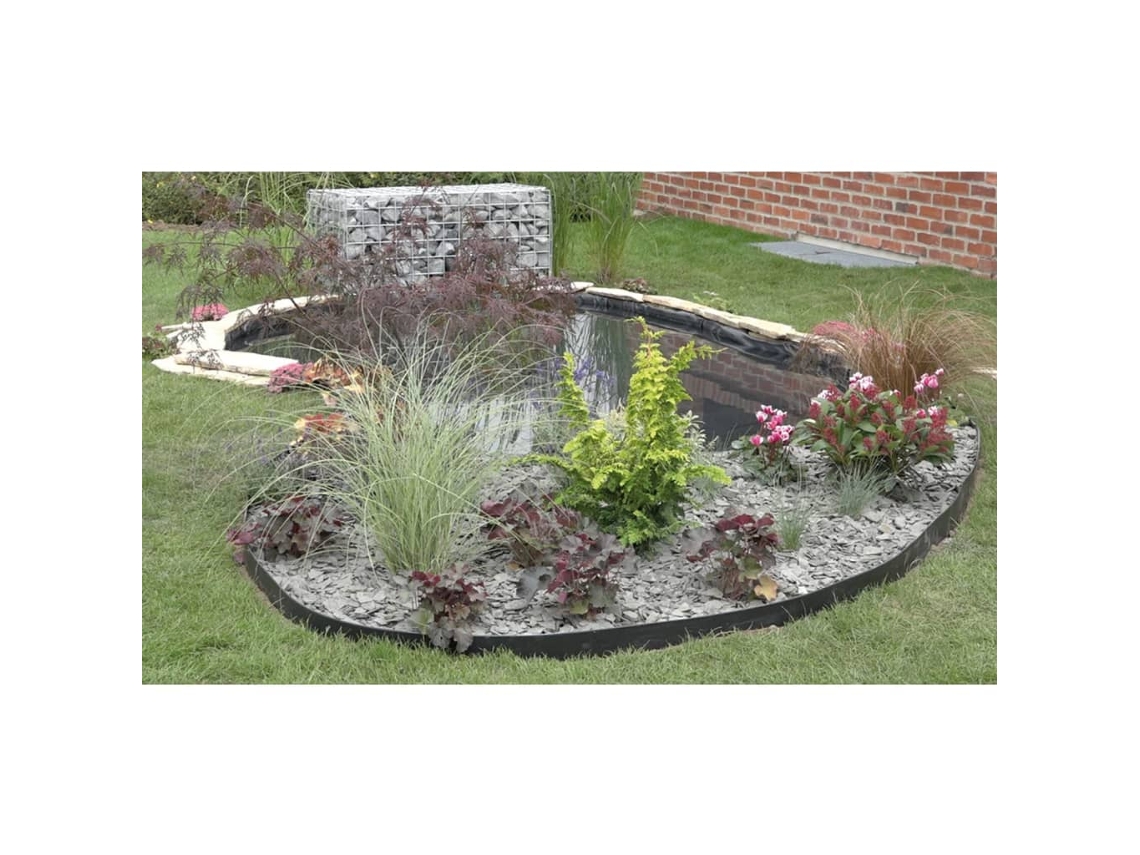 Nature Borda de jardim 14 cm x 10 m 7mm preto