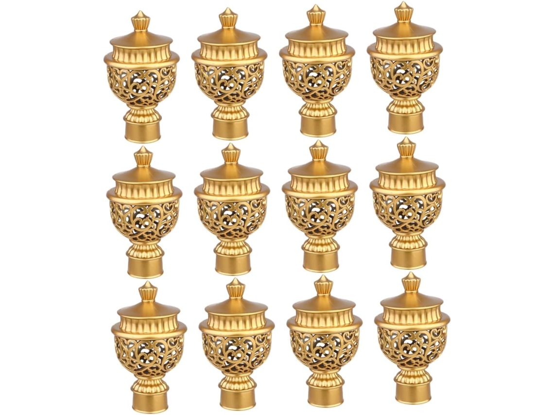 Conjunto De 12 Ponteiras Decorativas Para Varão De Cortina, Acessórios Para Varão De Cortina Conjunto De 12 Ponteiras Decorativas Para