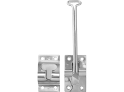 Porta reforçada de 15 cm para autocaravana, fabricada em metal, com suporte para recuo traseiro.