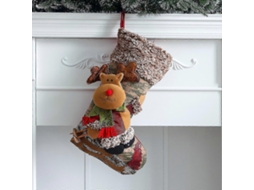 Saco De Doces, Presente De Natal, Decoração De Árvore De Natal, Meias De Boneco De Neve, Decoração, 1 Peça, Marrom Pxcl Olysi Shop