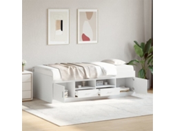 Vidaxl Sofá-cama Com Gavetas Sem Colchão 100x200 Cm Branco