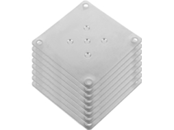 Conjunto De 8 Placas De Montagem De Perna De Assento Zincadas Com 5 Furos - Reparo