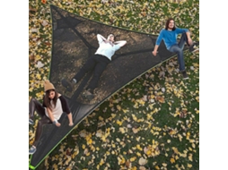 Rede Triangular Plegável Portátil Multiusuário para Acampamento Outdoor 280x280x280cm Preta | S/MARCA