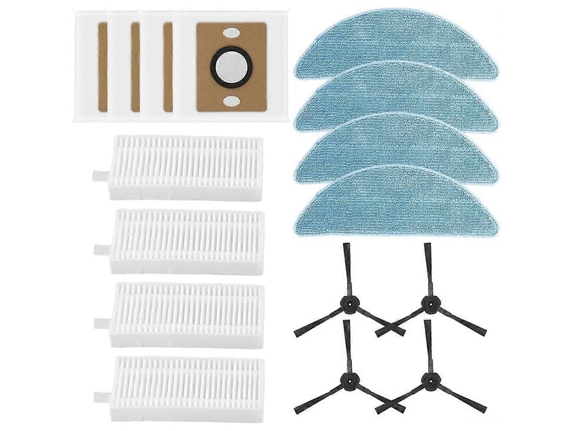 Kit De Filtro, Pano De Limpeza, Saco De Pó E Escova Lateral Para Aspirador Robô Ilife V9/v9 Pro/g9/g9 Pro Com Esvaziamento Automático._ptg
