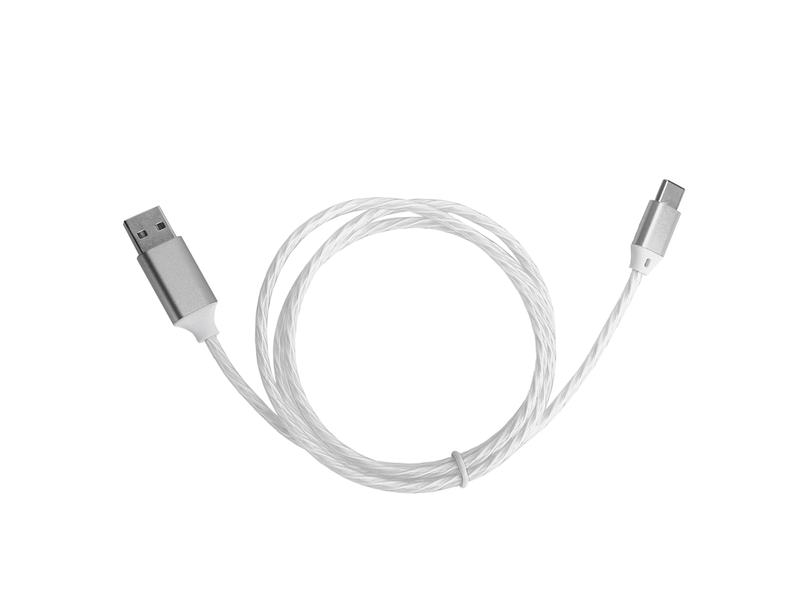 Cabo USB Type C com luzes LED, carregamento rápido EOOCOO