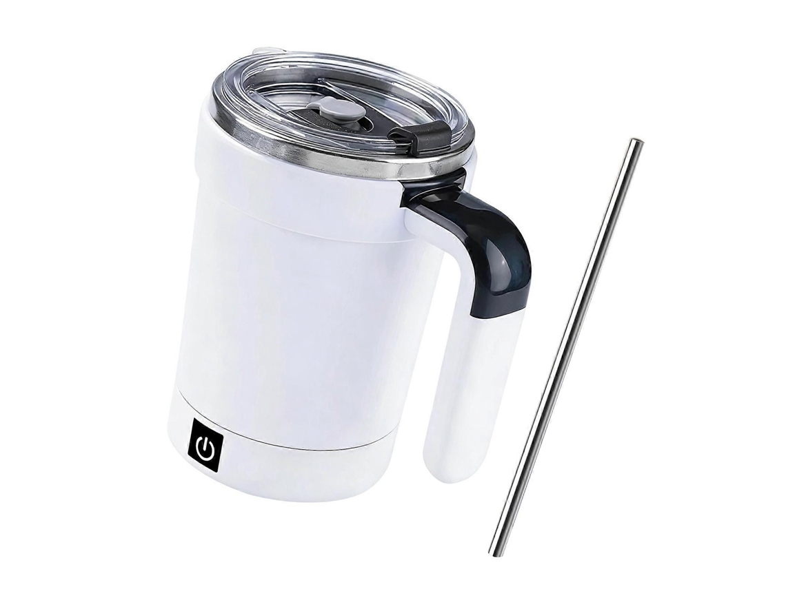 Copo Térmico Com Controle De Temperatura, Misturador Automático, Transdutor De Calor Integrado E Bateria Recarregável Para Café E Chá (branco).