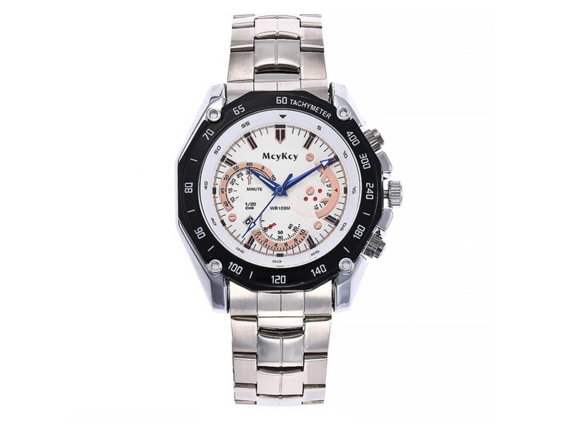 Reloj De Pulsera De Aleación Analógico De Cuarzo Para Hombres Mcykcy (plata Blanca Oro Rosa)
