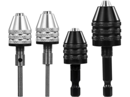Kit Com 4 Adaptadores De Rosca Redonda Para Hexagonal 1/4, 1/8 E 1/16