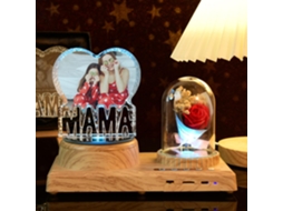 Luminária De Cristal 3d Com Foto Da Mamãe Presente Personalizado, Led 7-cores, Ideal Para O Dia Das Mães, Luz Noturna De