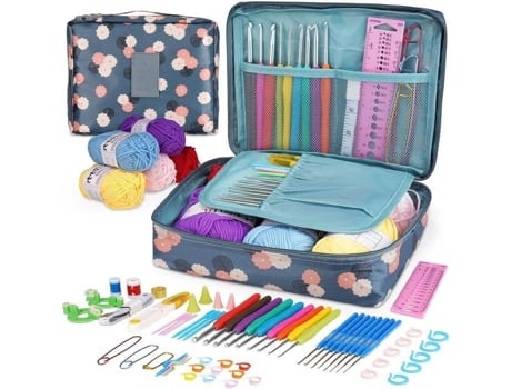 Kit De Crochê - Não Especificado - 65 Agulhas - Metal - Acessórios Inclusos - Iniciantes E Adultos