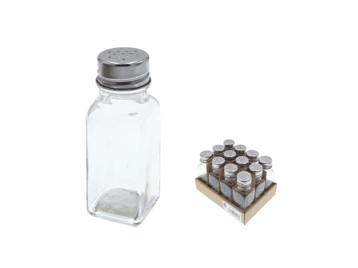 Salero vidrio tapon inoxidable 100 ml