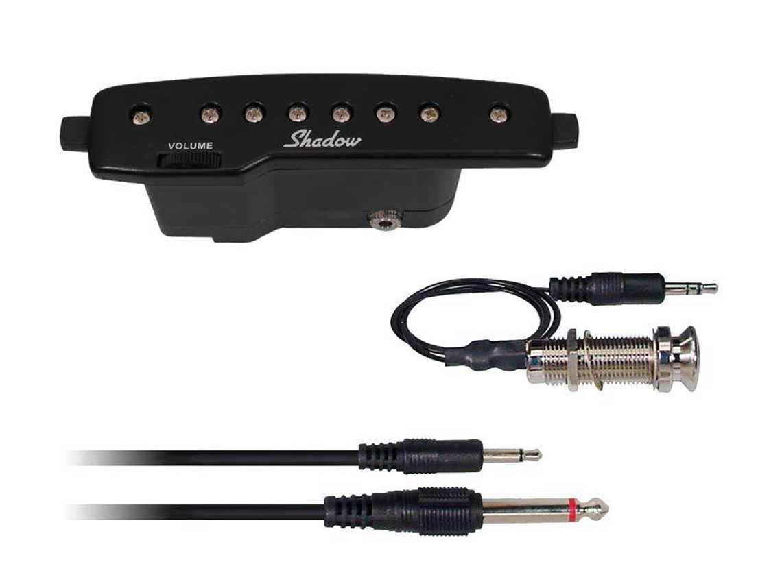 Shadow Captador Ativo de Soundhole Preto Humbucker com Cabo de 4 Metros Bateri