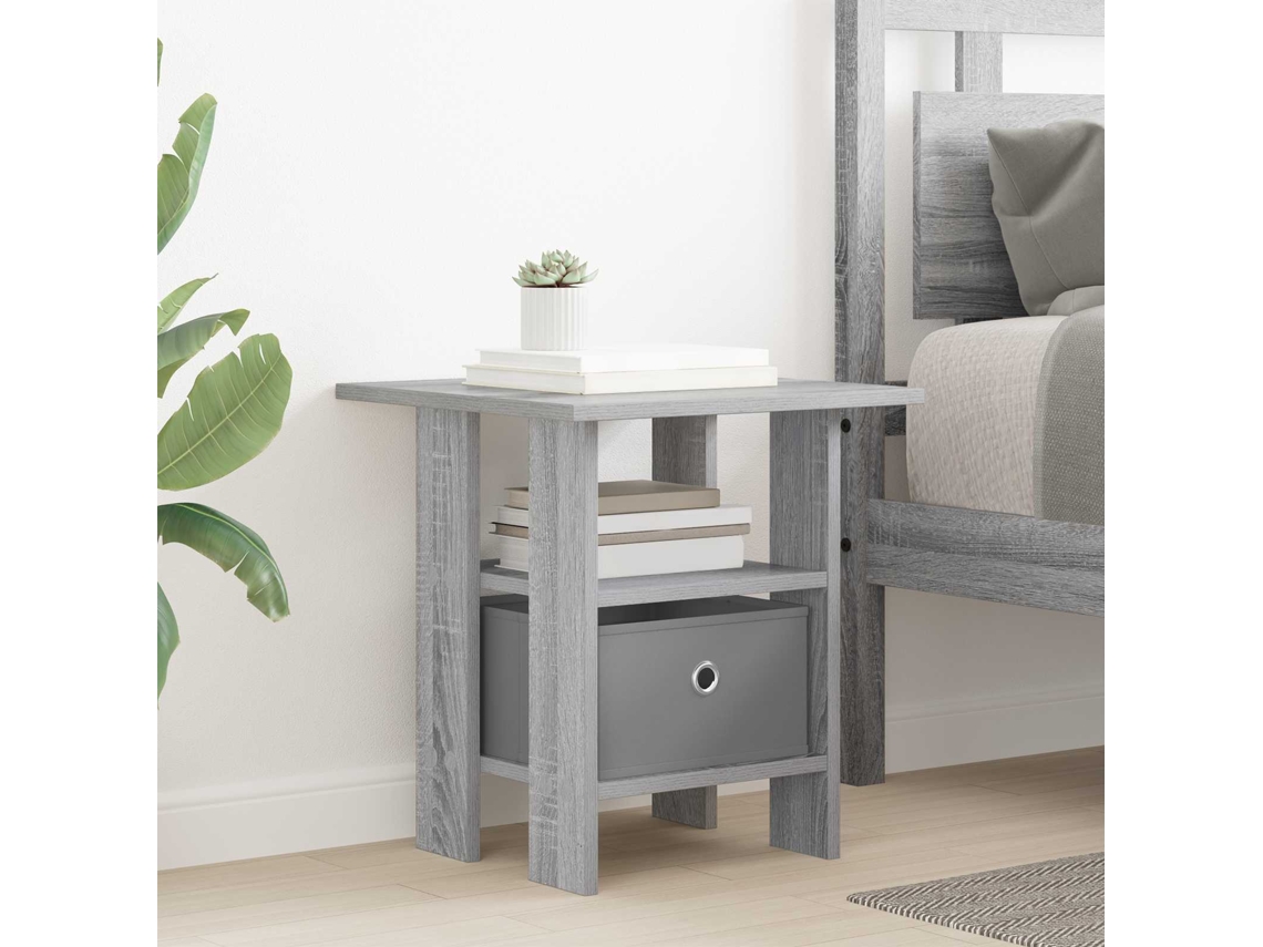 Vidaxl Mesa-de-cabeceira Cinza Sonoma 41 X 40 X 45 Cm