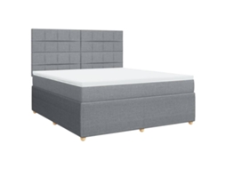 Box Spring Bed, Box Spring Beds Vidaxl Cinzeto Tecido (180 X 200 Cm)
