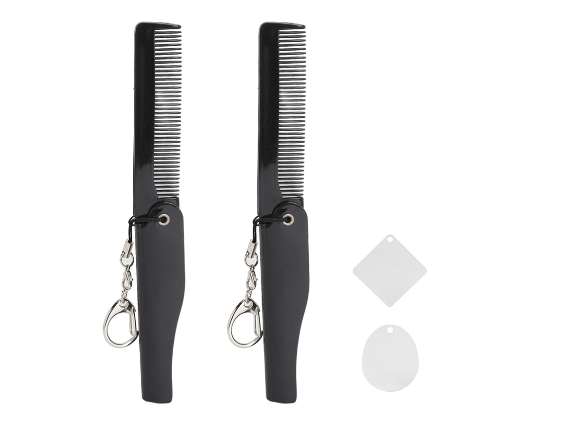 Pincel De Cabelo E Pente De Barba Dobráveis Com Espelho E Chaveiro Ideal Para Viagens Vante