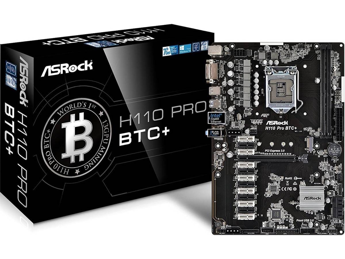 Motherboard ASROCK H110 Pro BTC+ (Socket LGA 1151 - Intel H110 - ATX)
