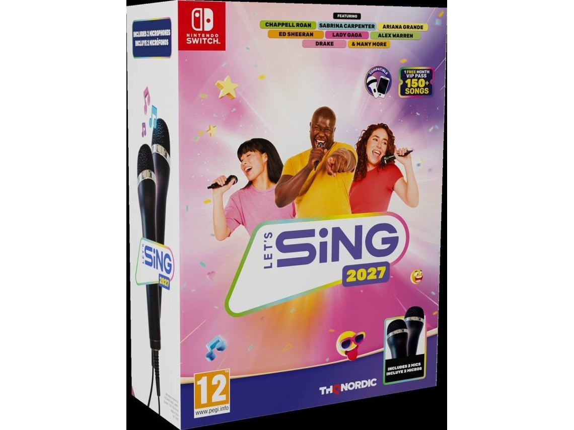 Pré-venda Jogo Nintendo Switch  Lets Sing 2027 + 2 Microfones