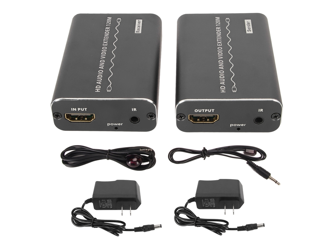Aetheria extensor de Interface Multimídia Hd Sobre Cat6a Até 120m 1920x108p 60hz com Controle Remoto Ir