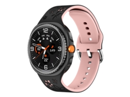 Pulseira de silicone para Samsung Galaxy Watch 9 40/44mm Rosa Claro Escuro