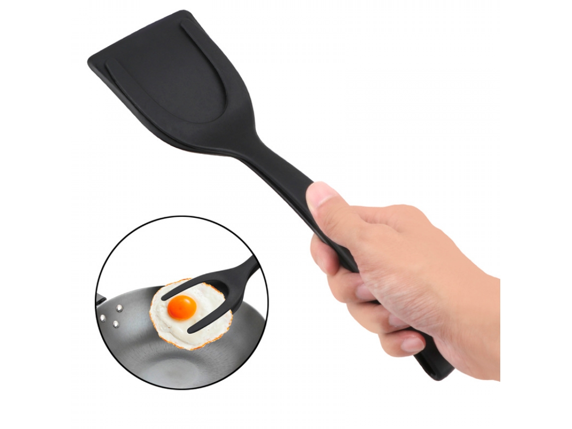 2 Em 1 Espátula Panqueca Churrasco Silicone Antiaderente