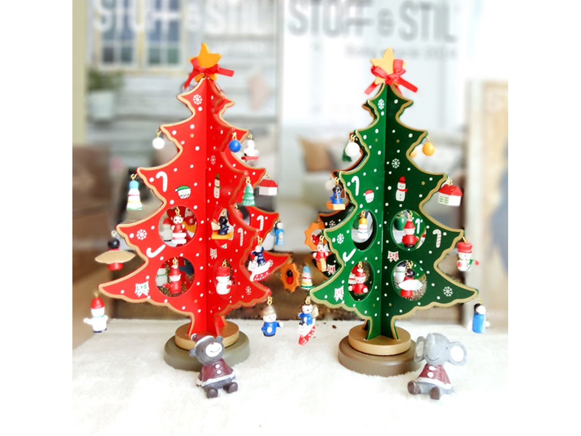 Enfeites Para Árvore De Natal (feitos À Madeira Diy) Eoocoo