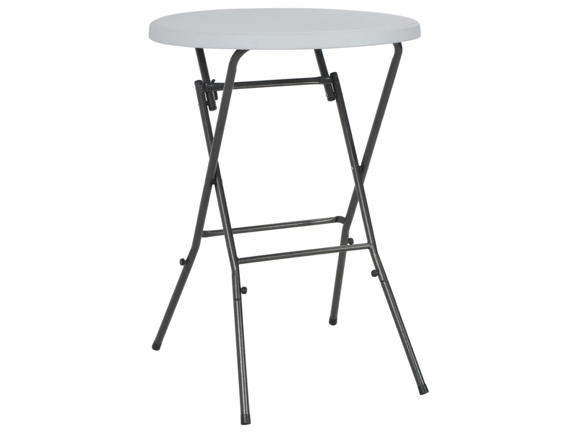 Vidaxl Mesa De Bar Dobrável 80x110 Cm Pead Branco