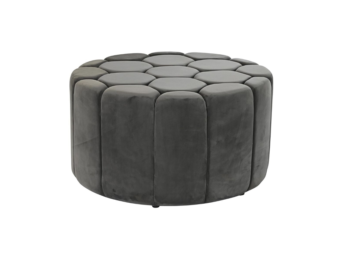 Repousa-Pés DKD HOME DECOR (Cinzento - Poliéster - 85 x 85 x 48 cm)