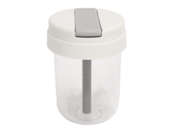 Copo Portátil com Canudo 300ml Branco para Trabalho e Esporte