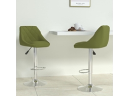 Vidaxl Bancos De Bar 2 Pcs Veludo Verde-claro