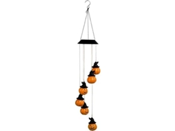 Luzes De Campainha Eólica Solar, Luzes De Halloween Com Esqueleto Abóbora Fantasma Garland À Prova D'água Para Exterior