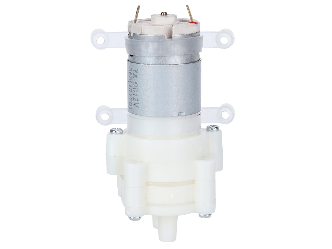Bomba De Água Diafragma Dc 365 Mini Elétrica Para Aquário 6‑12v Silicone Resistente Alta Temp