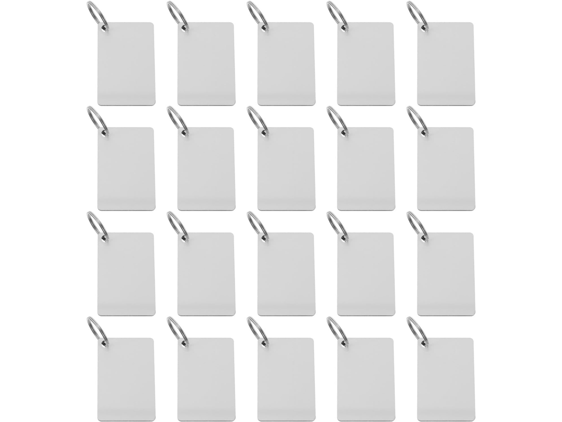 Chaveiros De Mdf Em Branco E À Prova De Sublimação, Pacote Com 20 Unidades, Leves, Ideais Para Artesanato E Acessórios.