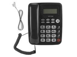Telefone De Identificação De Chamadas W520 Com Viva Voz Para Escritório, Casa, Família E Negócios, Preto Brilvibera