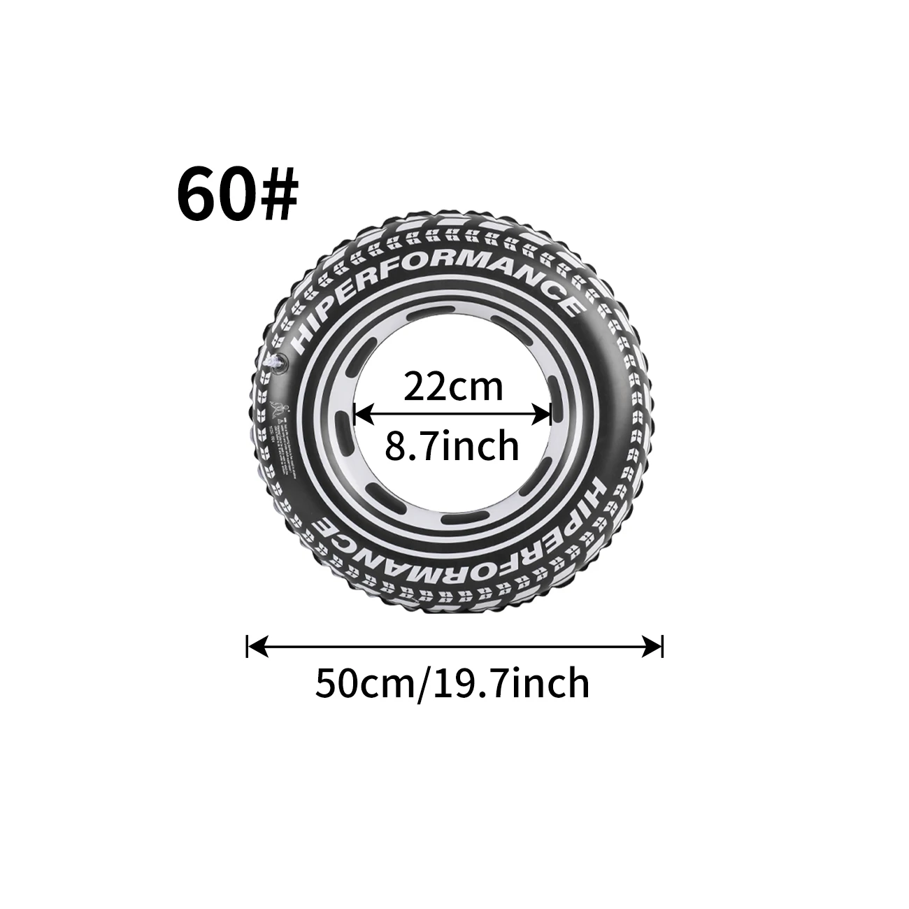 (60 (adequado Para 10-20 Kg)) 1 Boia De Piscina Espessa Em Formato De Pneu, Boia Simples Para Adultos, Ideal Para O Verão.