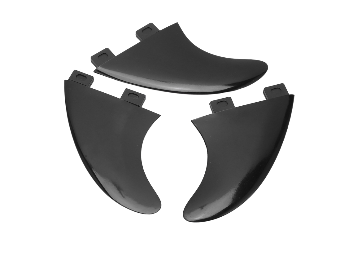 3pcs Fins De Prancha De Surf Pvc Substituição Acessório Para Prancha De Remo Inflável Preto