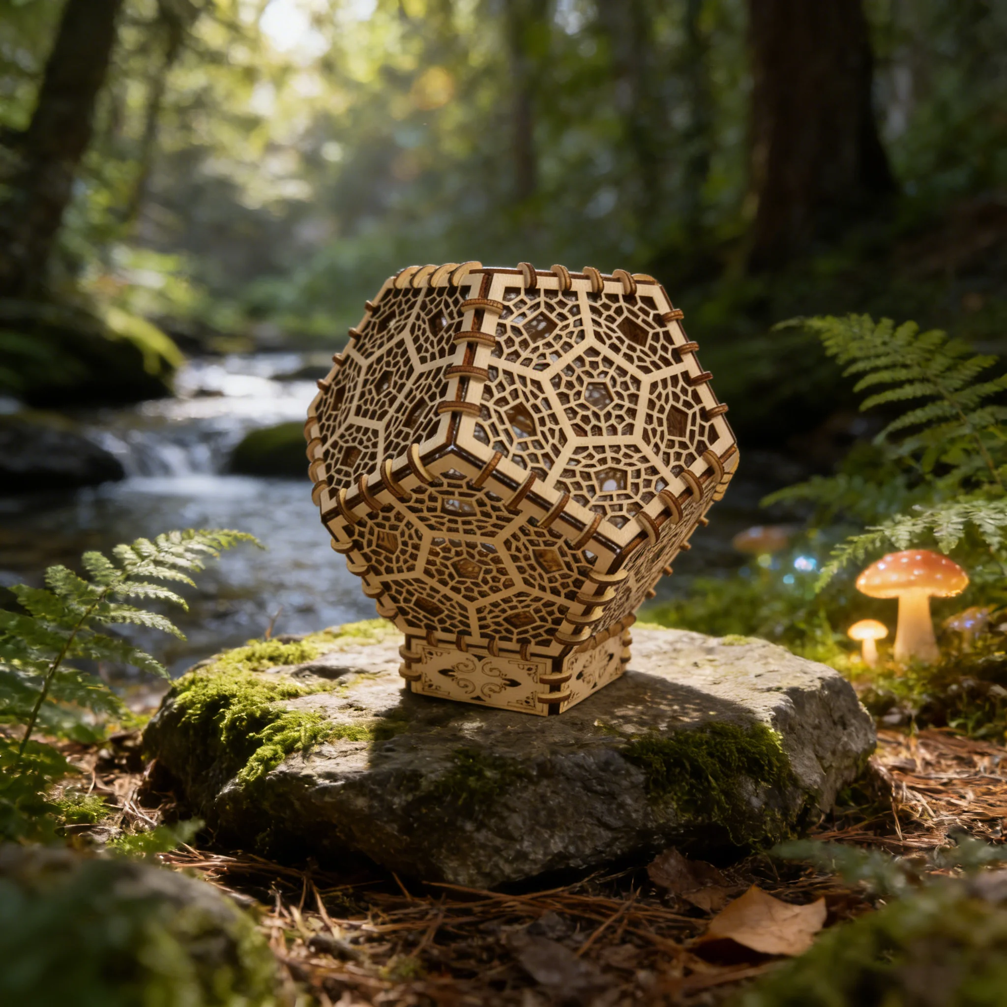 Modelo de Quebra cabeça 3d de Abajur de Madeira MDUG
