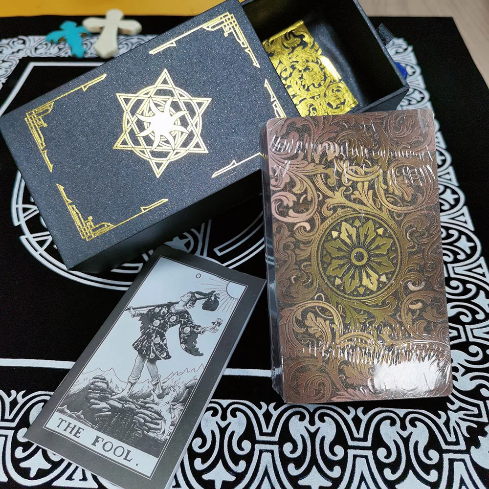 Cartas De Tarô, 12*7cm, Em Pvc Impermeável E Resistente Ao Desgaste, Para Jogos De Adivinhação Em Mesa.
