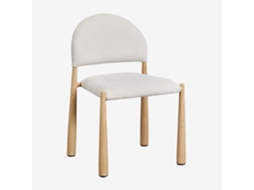 Sklum Cadeira De Jantar Estofada E Em Ferro Nagore Poliéster                       Chenille Beige Creme