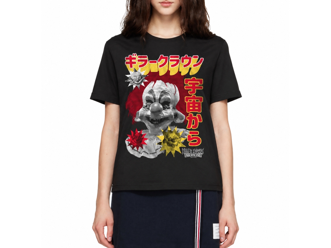 Rockinstone Killer Klowns Killer Badges Black Adult T-shirt Size:l