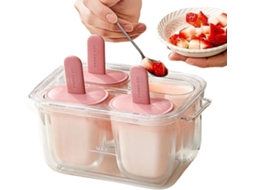 Forma Para Picolé Com 4 Cavidades, Reutilizável, Própria Para Alimentos E Fácil De Usar